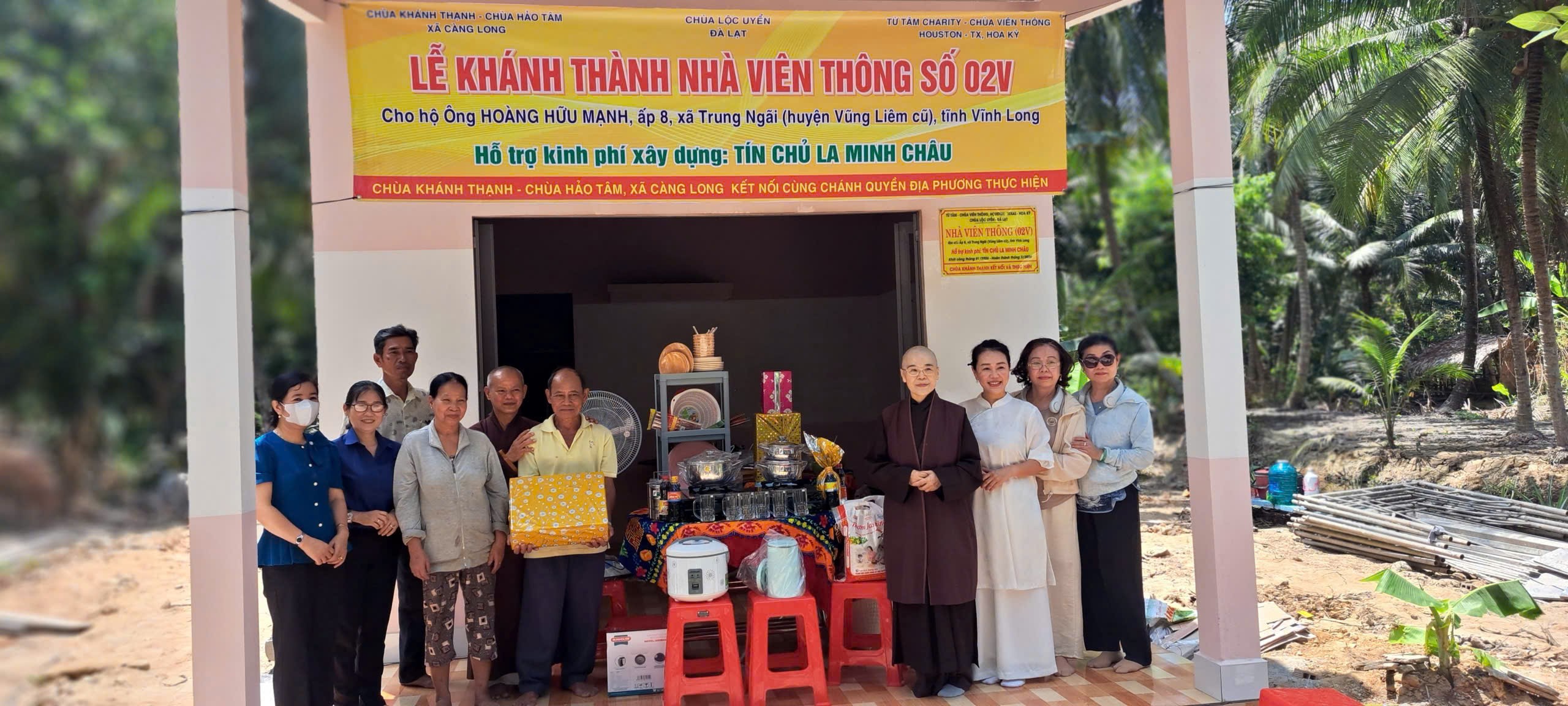 Hội Liên hiệp phụ nữ xã Trung Ngãi phối hợp đơn vị tài trợ bàn giao nhà tình thương cho Hội viên Hội phụ nữ có hoàn cảnh khó khăn về nhà ở trên địa bàn xã.