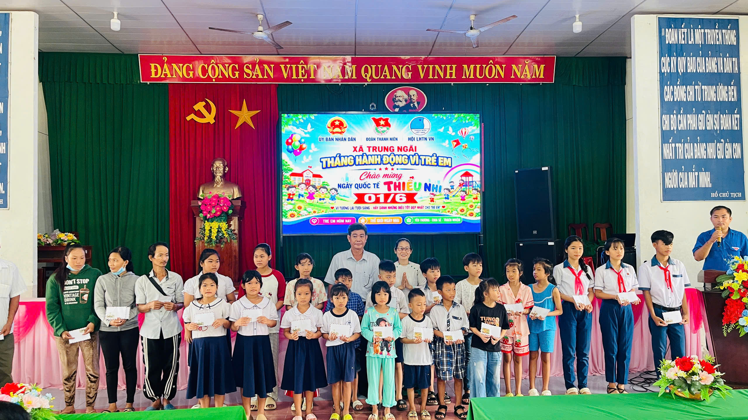 UBND xã Trung Ngãi tổ chức Hội nghị triển khai tháng hành động vì trẻ em năm 2026 và Hưởng ứng ngày Thế giới không thuốc lá 31/5